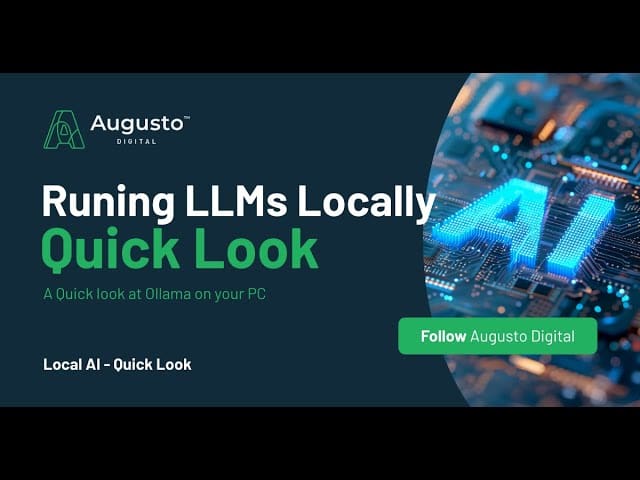 Running LLMs Locally: Why It Matters & How to Get Started